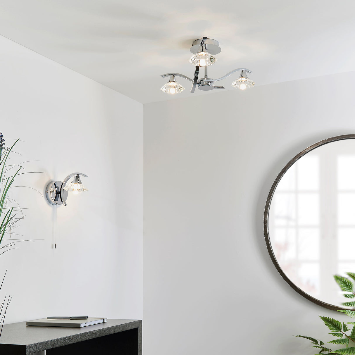 Endon Langella 3lt Semi flush –  from Amos Lighting + Home