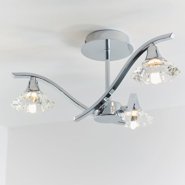 Endon Langella 3lt Semi flush –  from Amos Lighting + Home