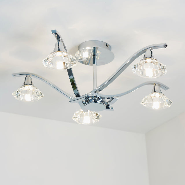 Endon Langella 5lt Semi flush –  from Amos Lighting + Home