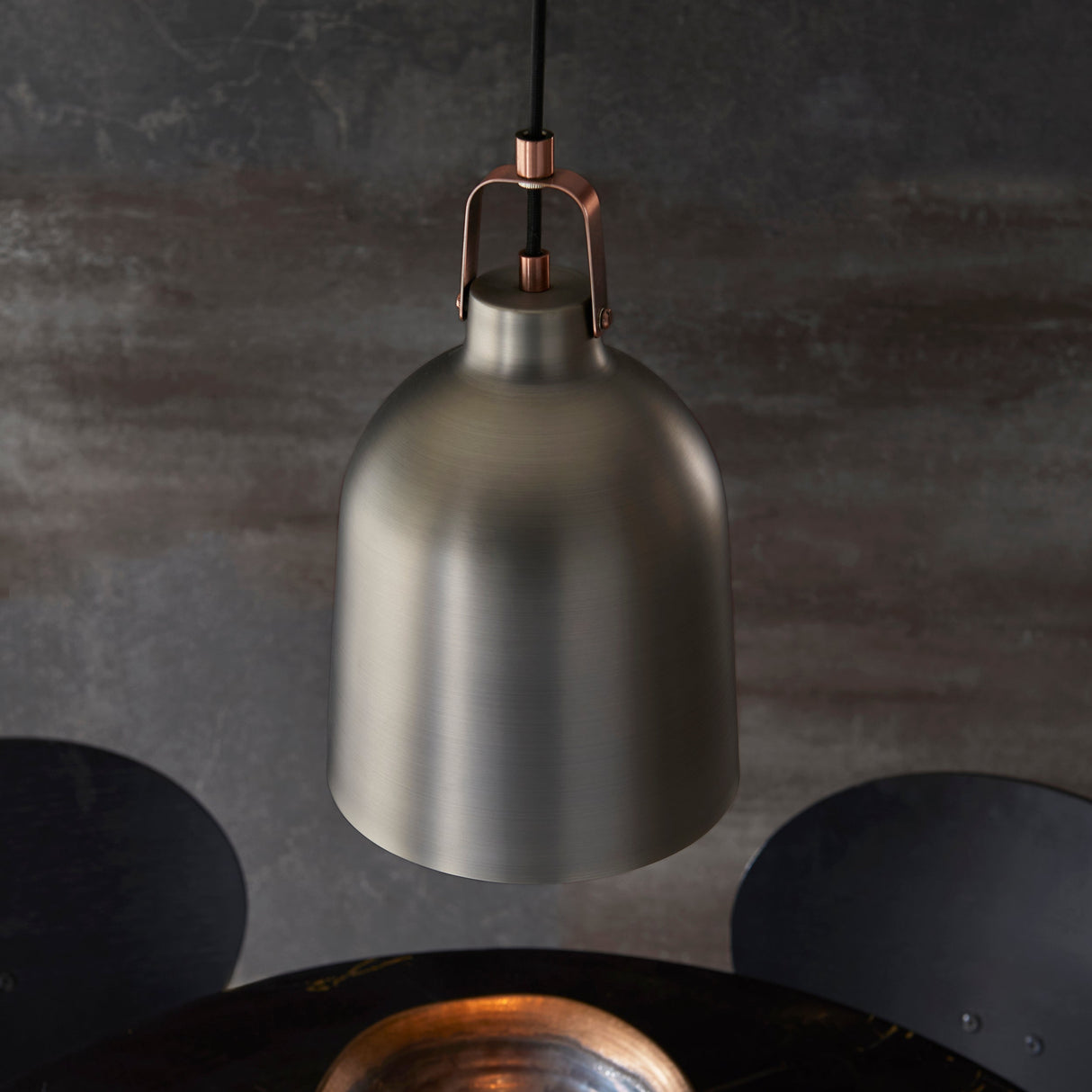 Amos Lazenby Pendant Aged Pewter & Aged Copper –  from Amos Lighting + Home