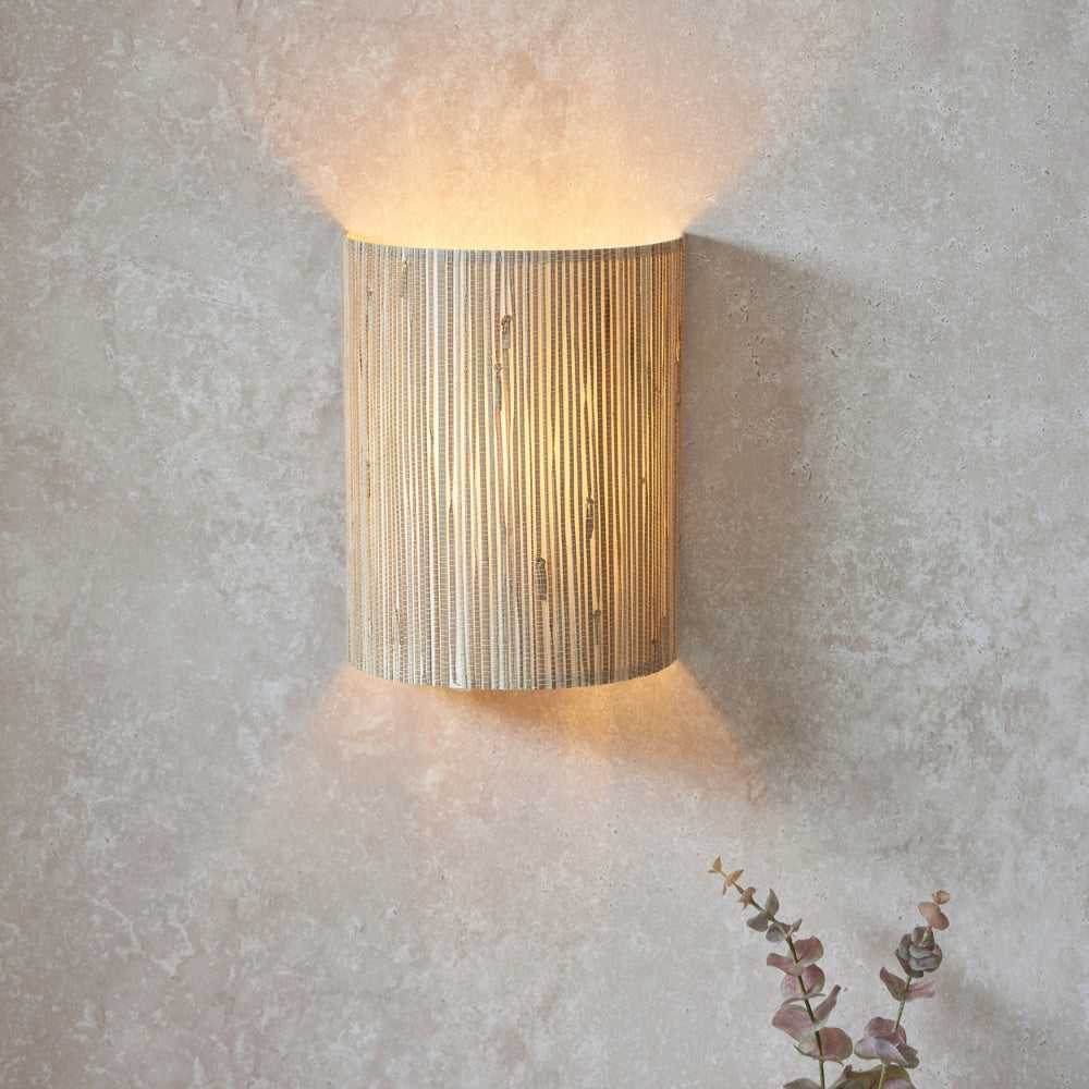 Amos Lanyon Wall Light, Natural Seagrass –  from Amos Lighting + Home