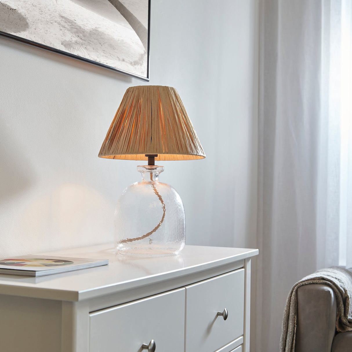 Amos Lyra Raffia Table Lamp –  from Amos Lighting + Home