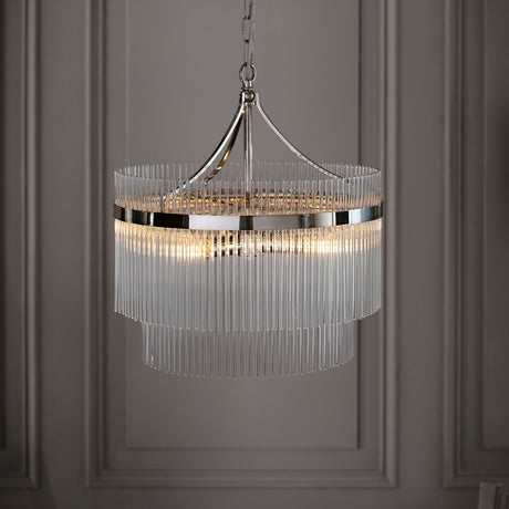 Amos Marietta 5lt Chandelier Bright Nickel –  from Amos Lighting + Home