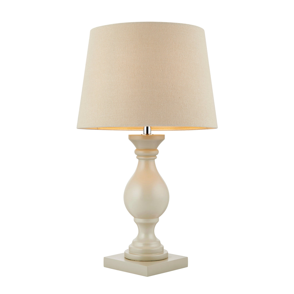 Amos Marsham Wooden Table Lamp Taupe –  from Amos Lighting + Home