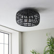 Amos Perranwell Bamboo Flush Ceiling Light Black –  from Amos Lighting + Home