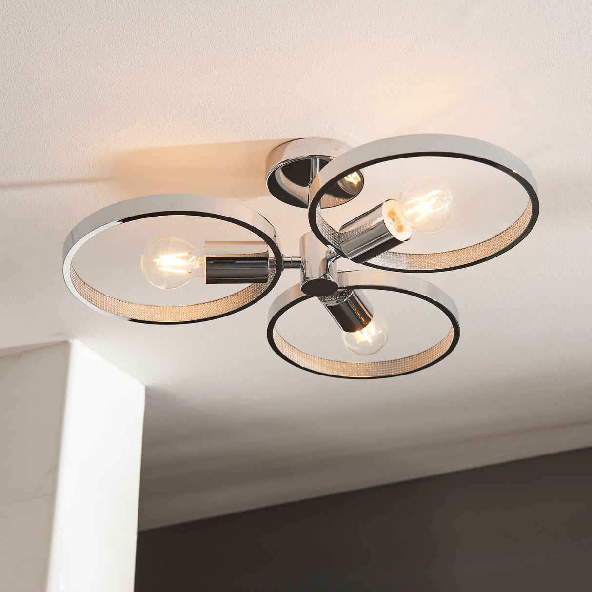 Amos Merola Bathroom Semi flush Ceiling Light –  from Amos Lighting + Home