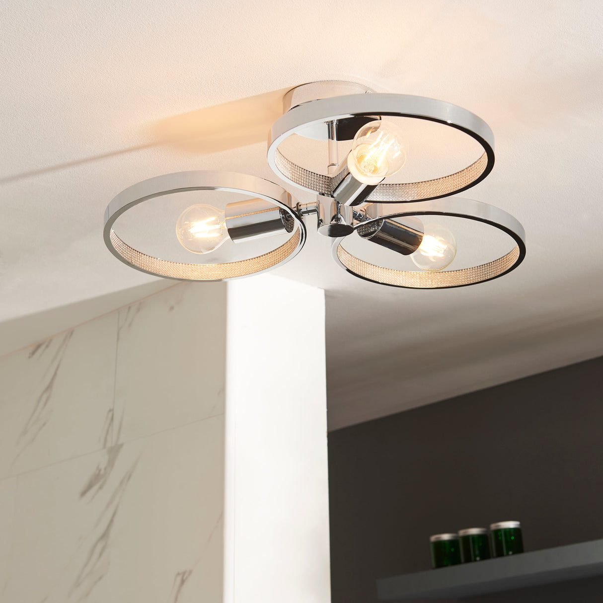 Amos Merola Bathroom Semi flush Ceiling Light –  from Amos Lighting + Home