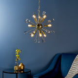 Amos Miro 9lt Chandelier Satin Brass –  from Amos Lighting + Home