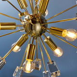 Amos Miro 9lt Chandelier Satin Brass –  from Amos Lighting + Home