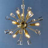 Amos Miro 9lt Chandelier Satin Brass –  from Amos Lighting + Home