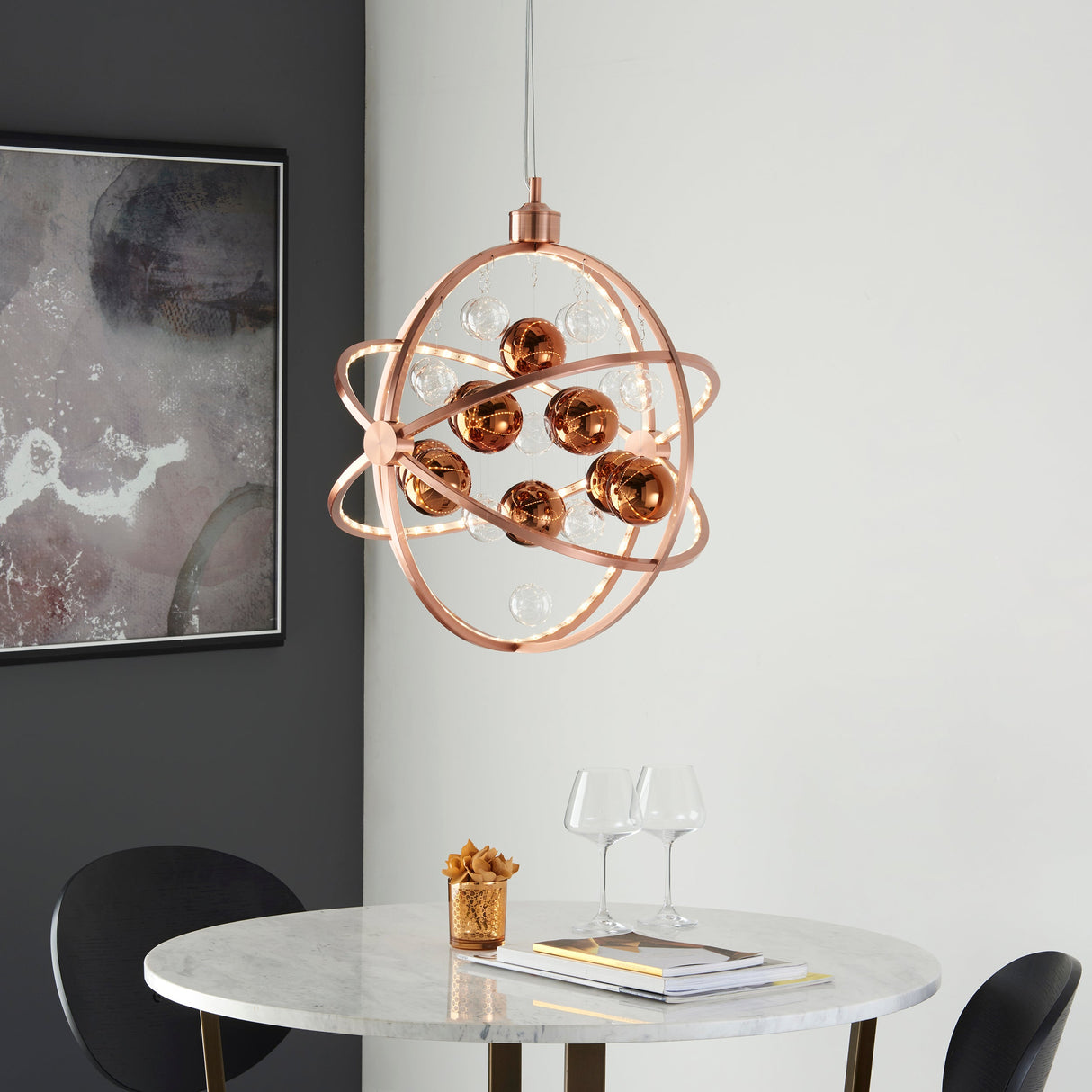 Endon Muni LED Pendant Chandelier Copper –  from Amos Lighting + Home