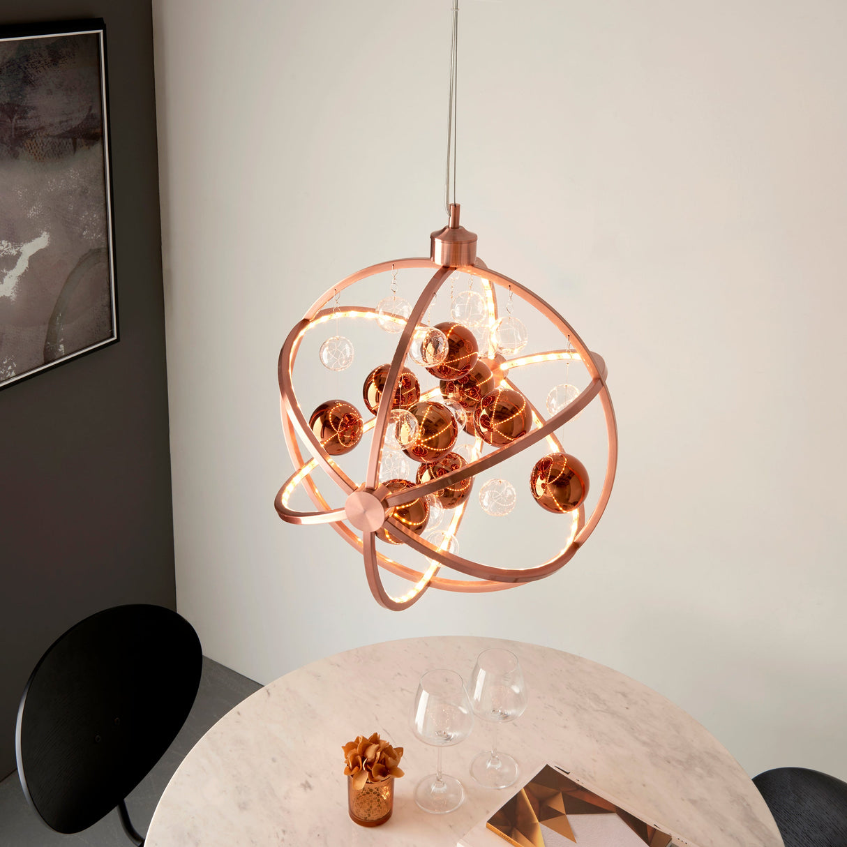 Endon Muni LED Pendant Chandelier Copper –  from Amos Lighting + Home