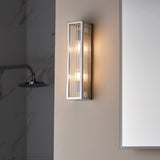 Endon Newham Bathroom Wall Light Ribbed Large –  from Amos Lighting + Home