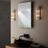 Endon Newham Bathroom Wall Light Ribbed Large –  from Amos Lighting + Home