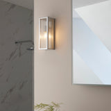 Endon Newham Bathroom Wall Light Ribbed Small –  from Amos Lighting + Home