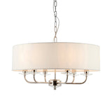 Amos Nixon 6lt Pendant Bright Nickel –  from Amos Lighting + Home