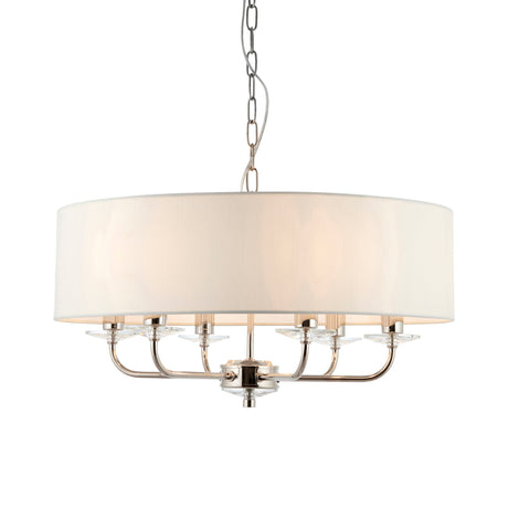 Amos Nixon 6lt Pendant Bright Nickel –  from Amos Lighting + Home