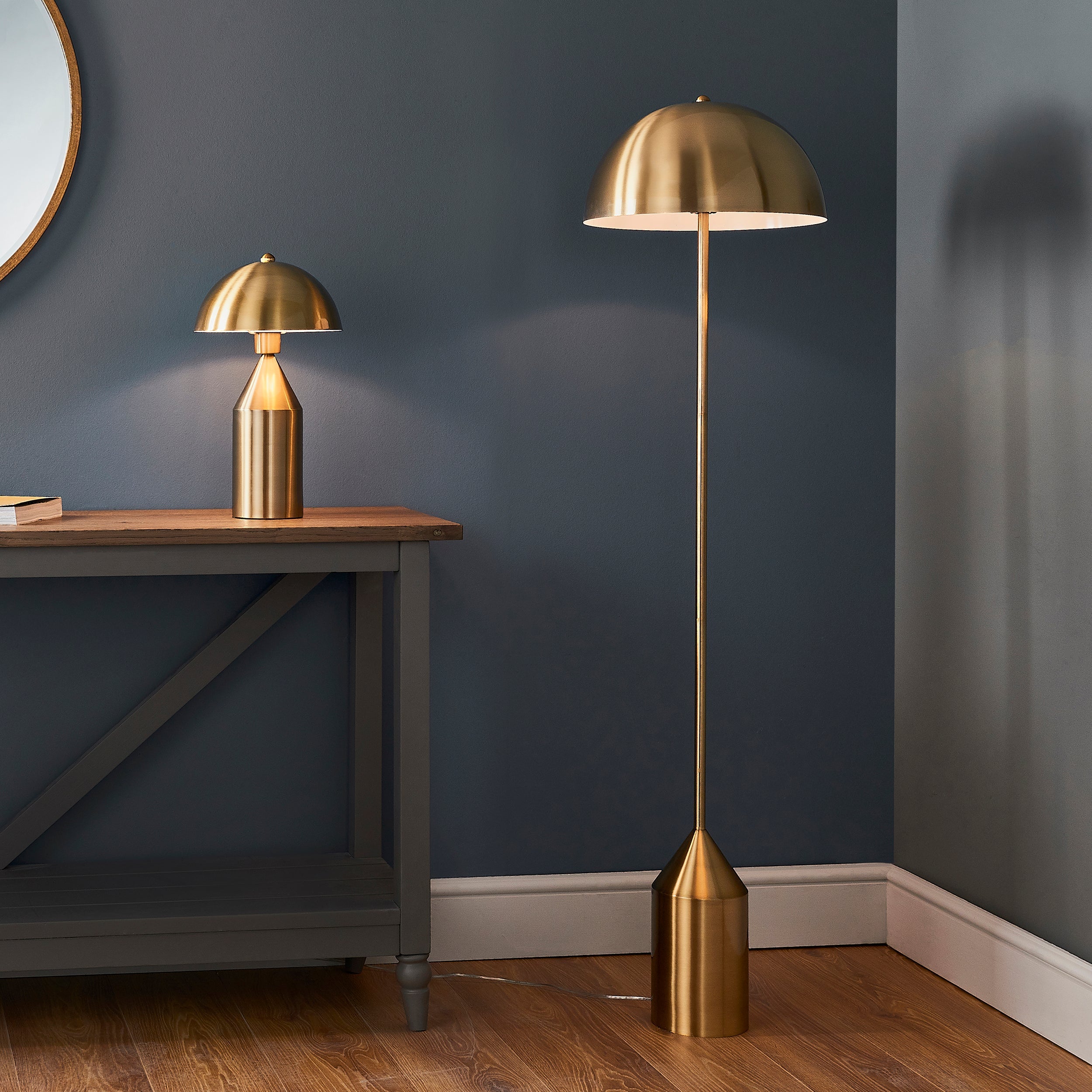 Endon Nova Table Lamp Antique Brass – Amos Lighting + Home