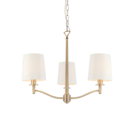 Endon Ortona 3lt Pendant Antique Brass –  from Amos Lighting + Home