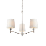 Endon Ortona 3lt Pendant Nickel –  from Amos Lighting + Home