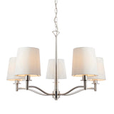 Endon Ortona 5lt Pendant Nickel –  from Amos Lighting + Home