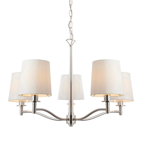 Endon Ortona 5lt Pendant Nickel –  from Amos Lighting + Home