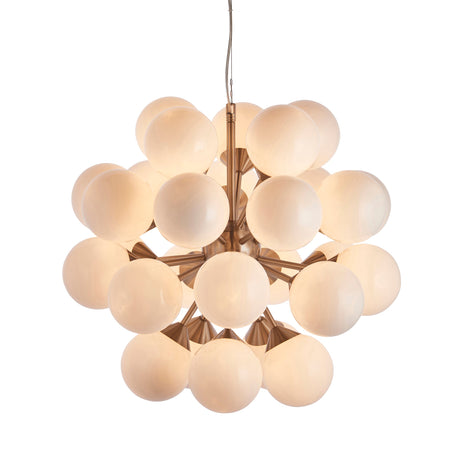 Amos Oscar 28lt Modern Chandelier Satin Nickel –  from Amos Lighting + Home