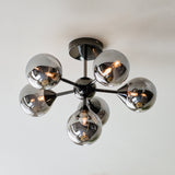 Amos Oscar 6lt Semi Flush Black chrome & Smoked Glass –  from Amos Lighting + Home