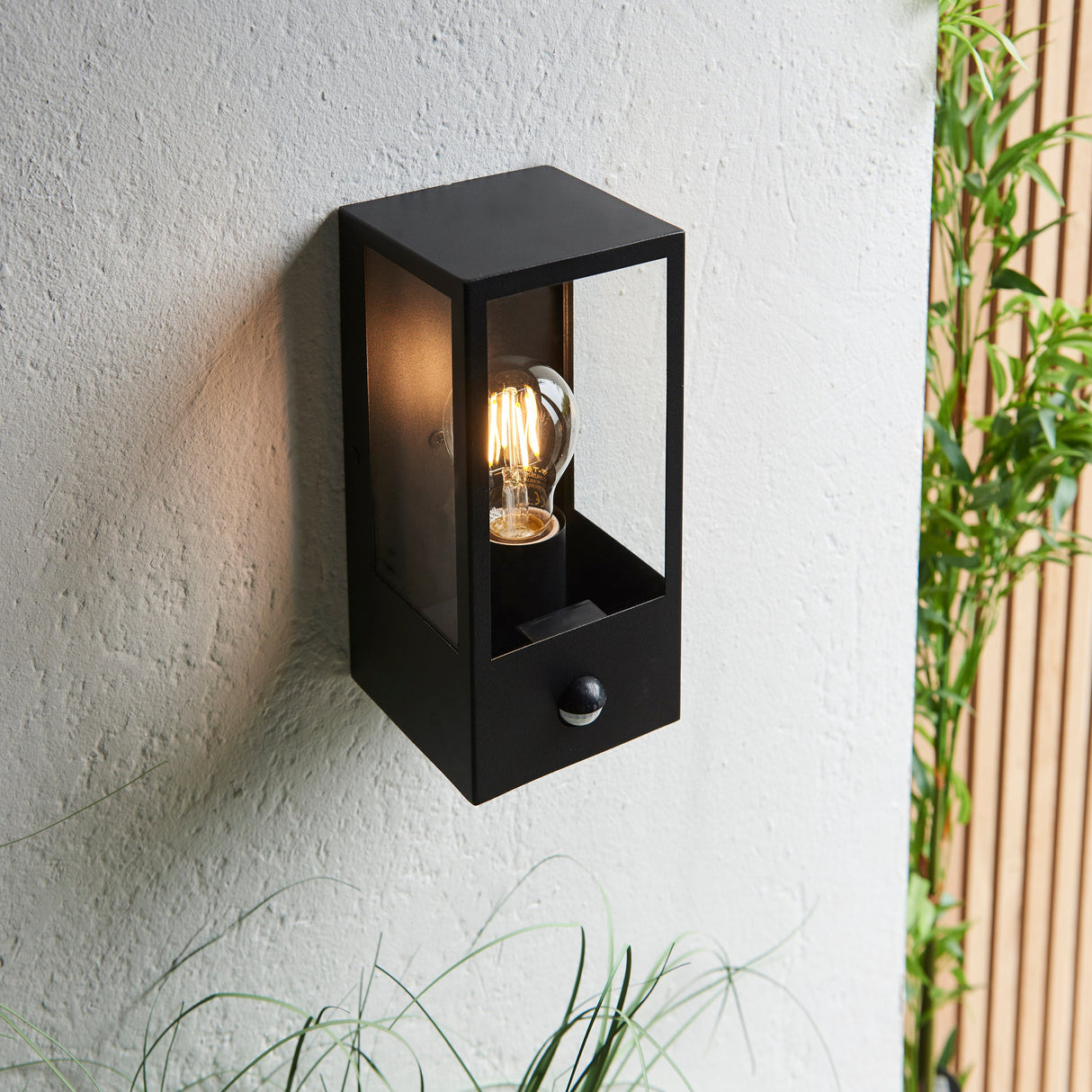 Endon Oxford Outdoor PIR Wall Light Black –  from Amos Lighting + Home