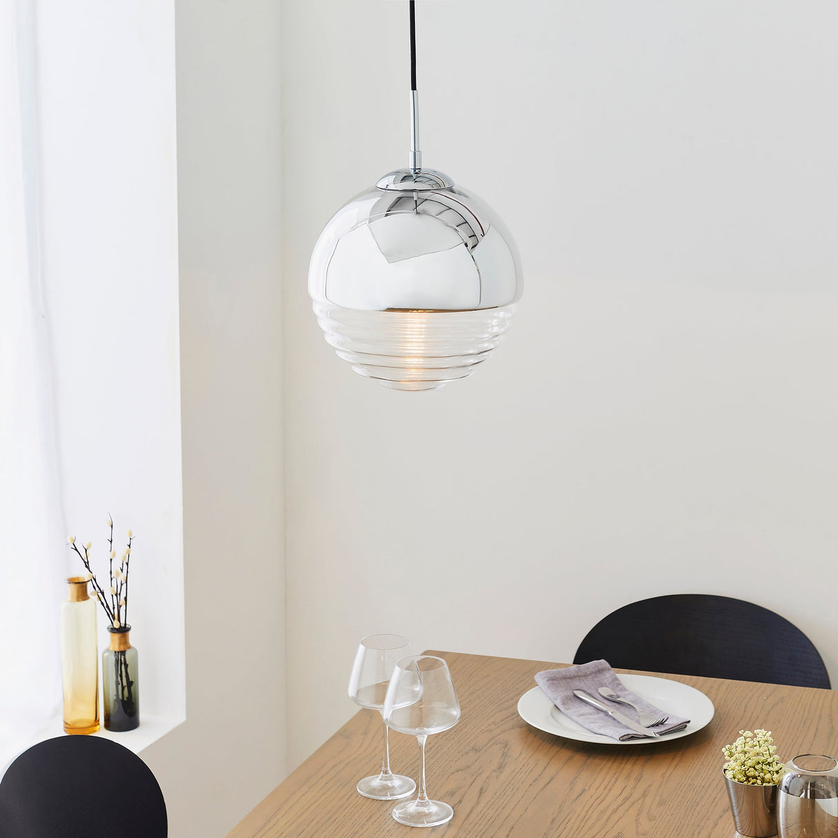 Endon Paloma Pendant Chrome –  from Amos Lighting + Home