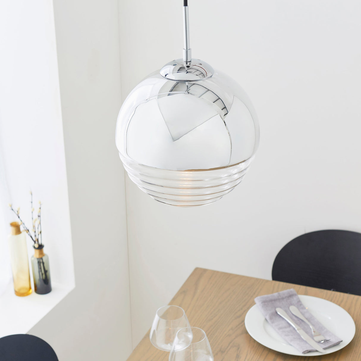 Endon Paloma Pendant Chrome –  from Amos Lighting + Home