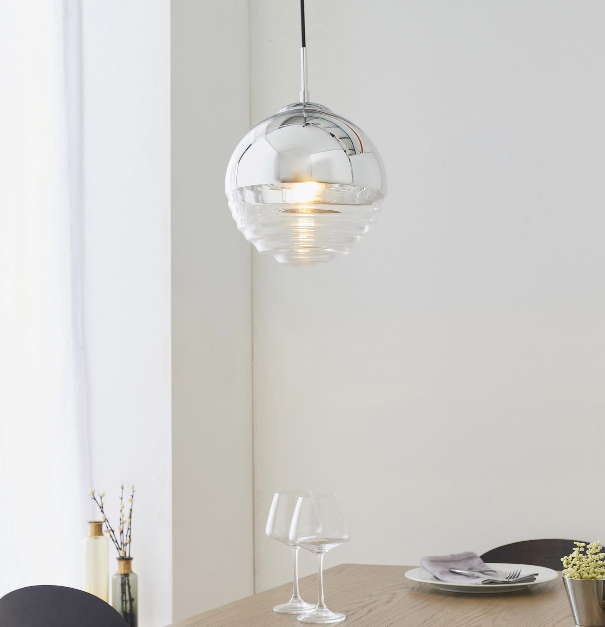 Endon Paloma Pendant Chrome –  from Amos Lighting + Home