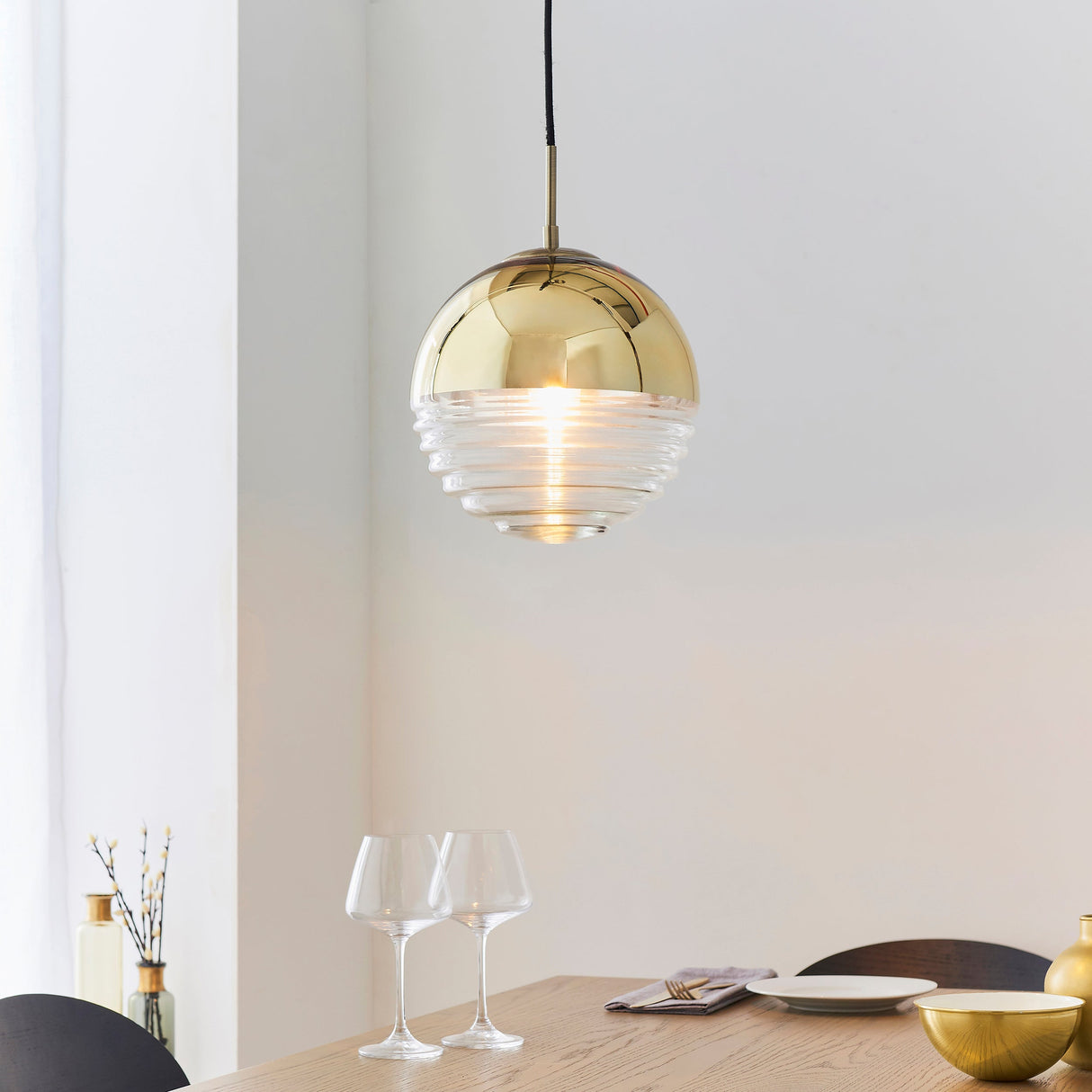 Endon Paloma Pendant Gold –  from Amos Lighting + Home