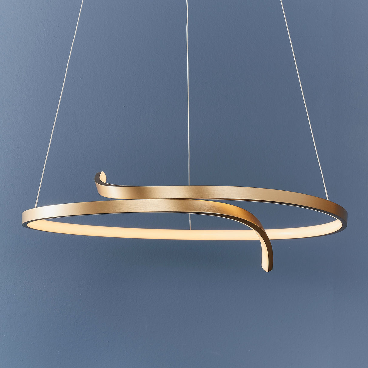 Amos Rafe LED Pendant Matt Brushed Gold –  from Amos Lighting + Home