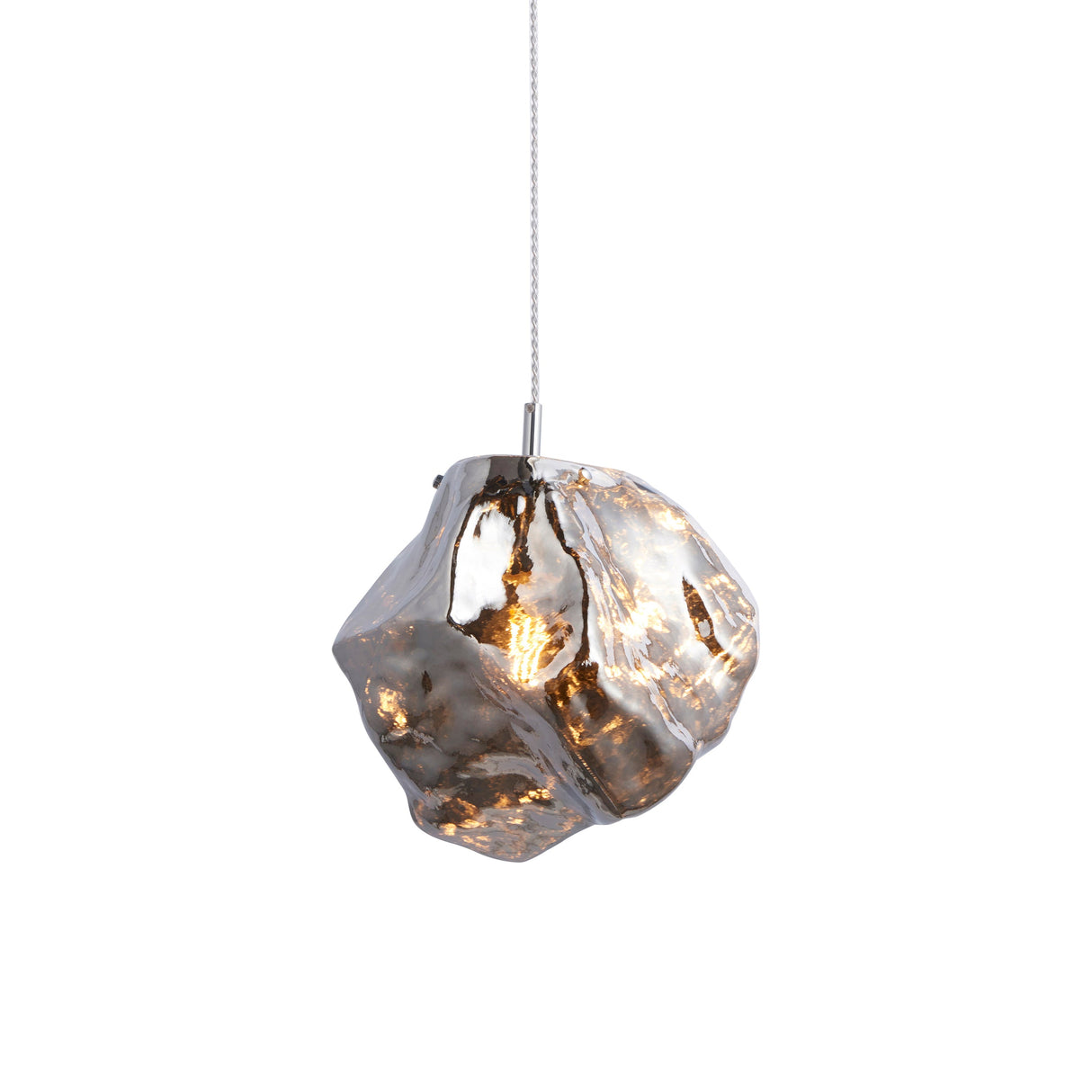 Amos Rock Pendant Chrome –  from Amos Lighting + Home