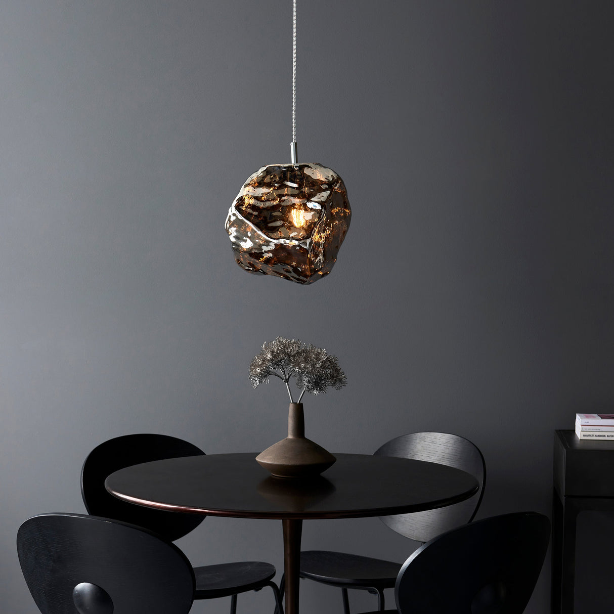 Amos Rock Pendant Chrome –  from Amos Lighting + Home