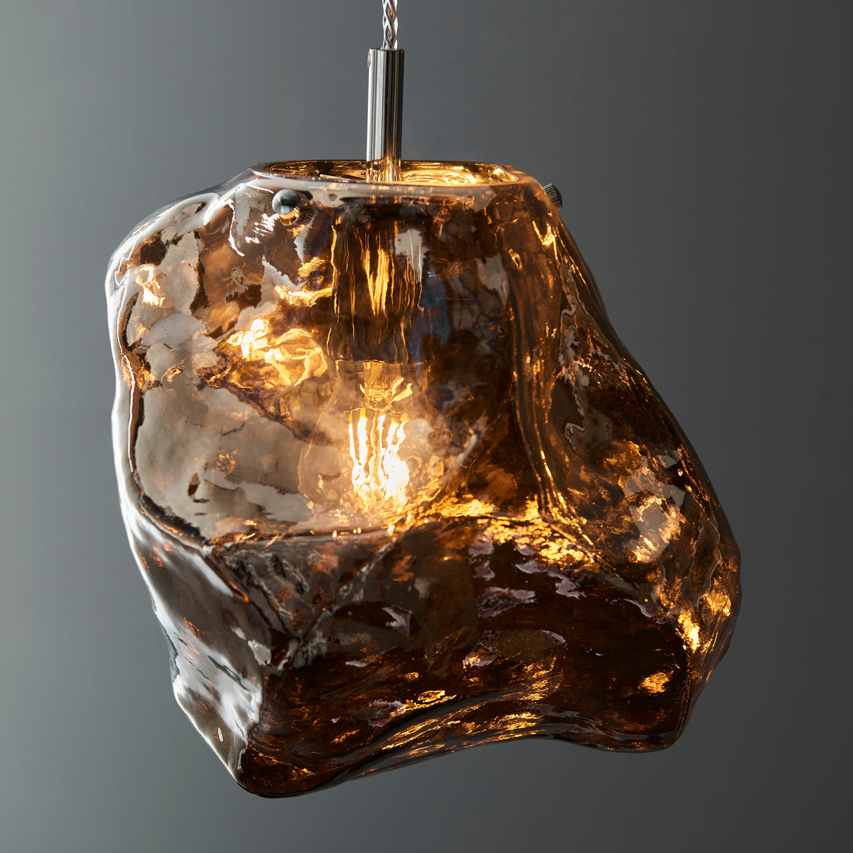 Amos Rock Pendant Chrome –  from Amos Lighting + Home