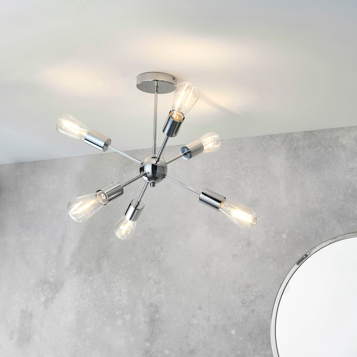 Endon Rubens 6lt Semi flush –  from Amos Lighting + Home