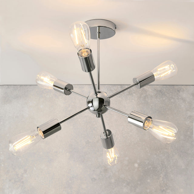 Endon Rubens 6lt Semi flush –  from Amos Lighting + Home