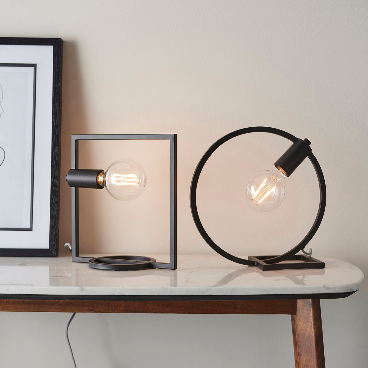 Amos Shape Circle Table Lamp –  from Amos Lighting + Home