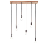 Amos Stellan 6lt Bar Pendant Natural Wood & Anthracite –  from Amos Lighting + Home