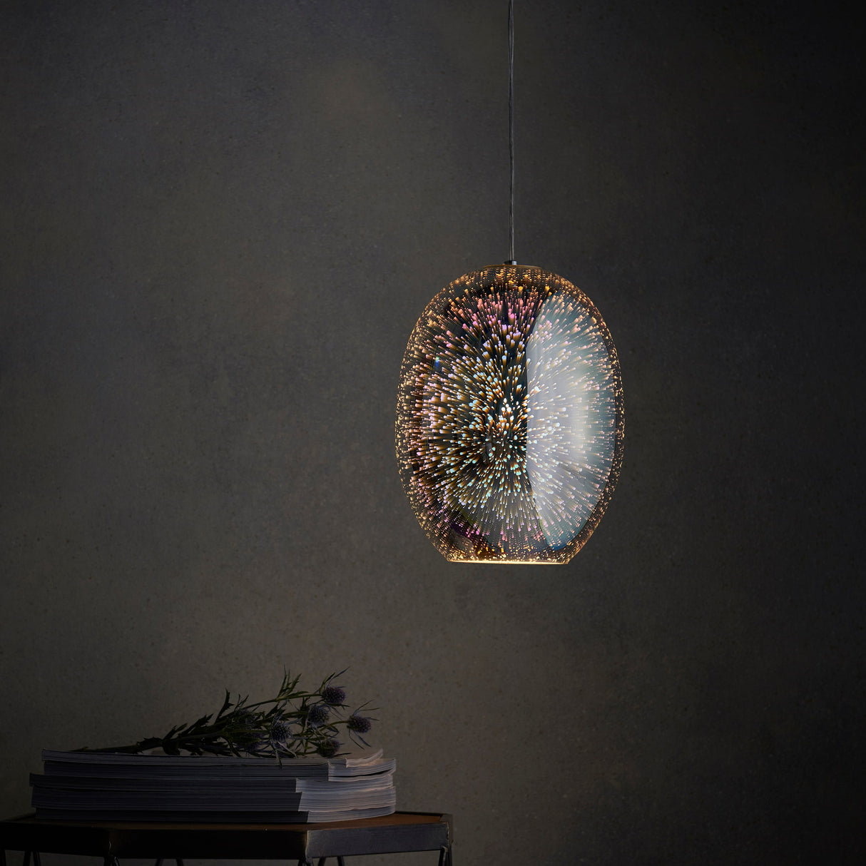 Endon Stellar Single Oval Pendant –  from Amos Lighting + Home