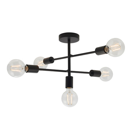 Amos Studio 5lt Semi flush Matt Black –  from Amos Lighting + Home