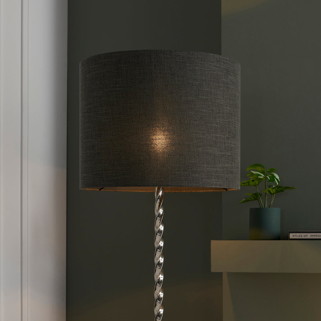 Endon Suki Floor Lamp Bright Nickel –  from Amos Lighting + Home