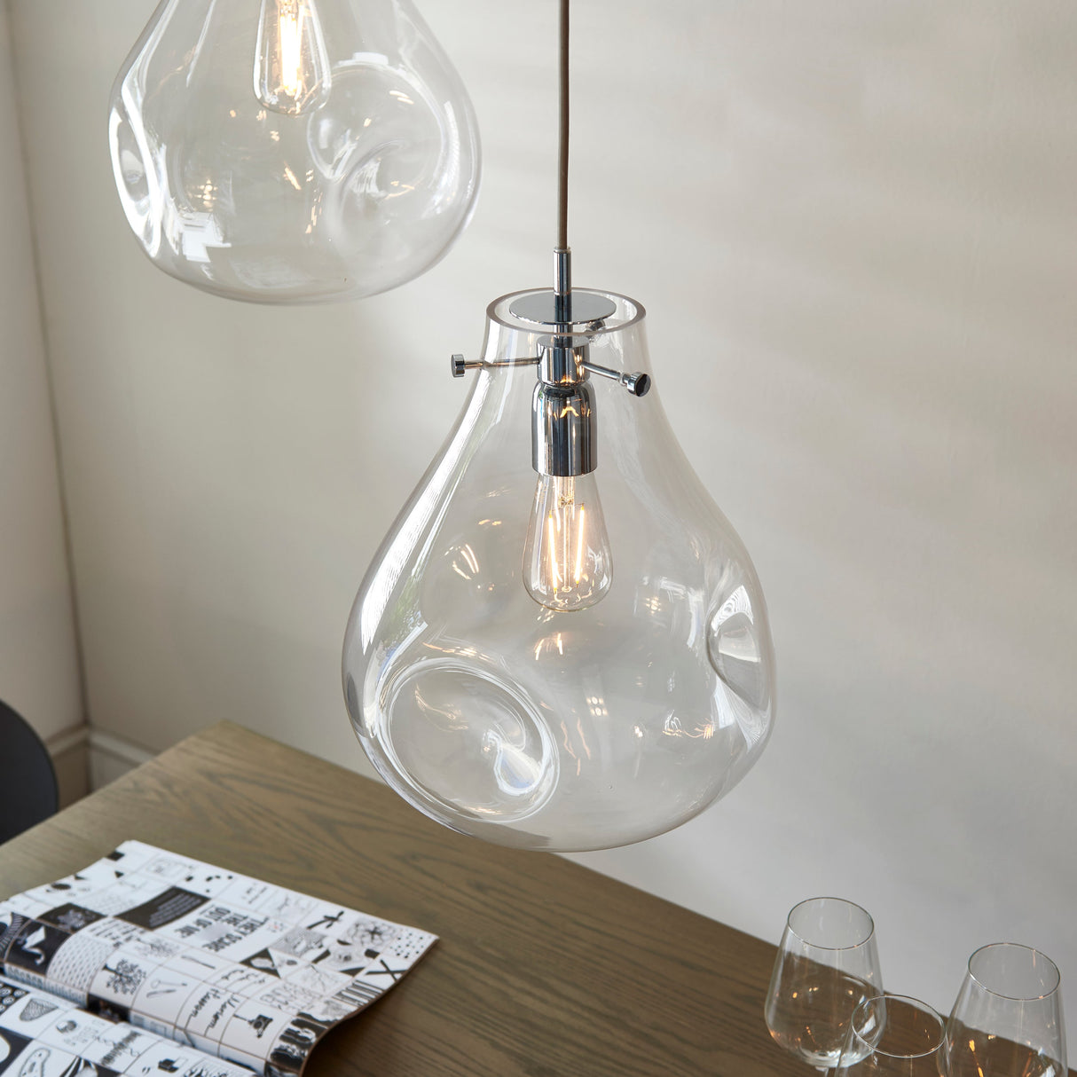 Endon Utopia Pendant Clear Glass –  from Amos Lighting + Home