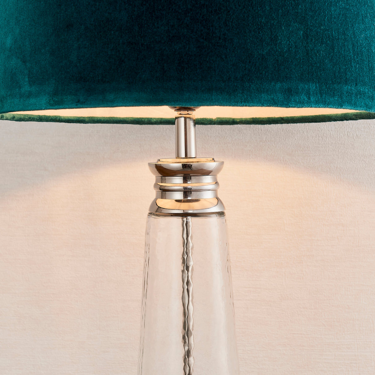 Endon Winslet Table Lamp Teal Velvet –  from Amos Lighting + Home