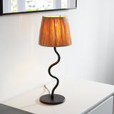 Endon Wriggle Table Lamp with Natural Raffia Shade –  from Amos Lighting + Home