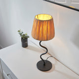 Endon Wriggle Table Lamp with Natural Raffia Shade –  from Amos Lighting + Home