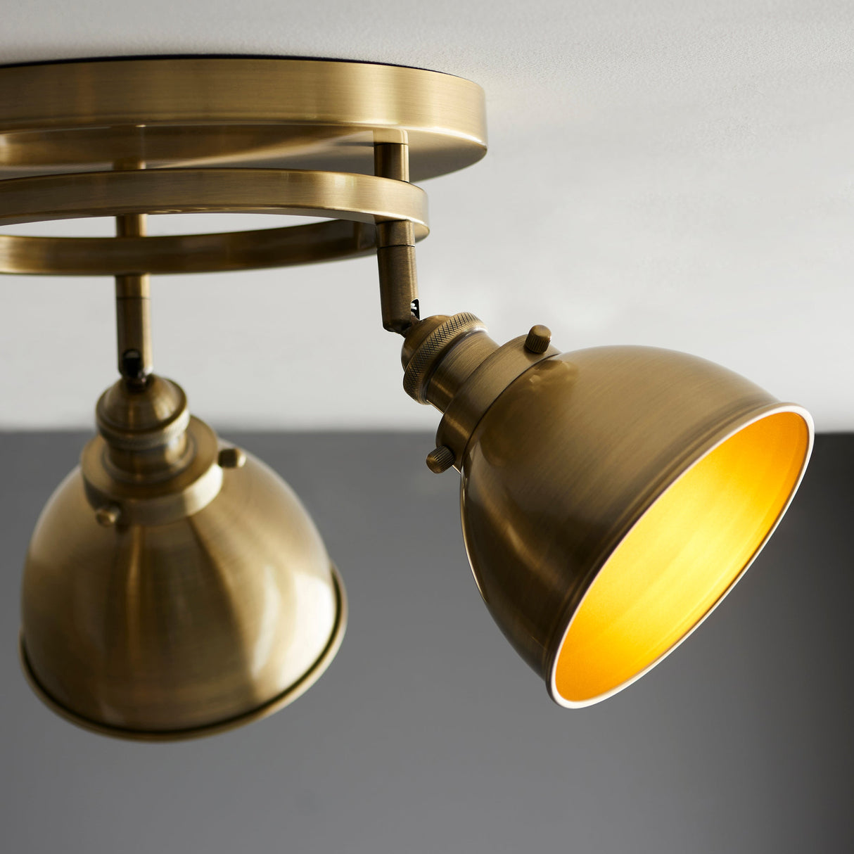 Amos Wyatt  Spotlight Round Antique Brass –  from Amos Lighting + Home