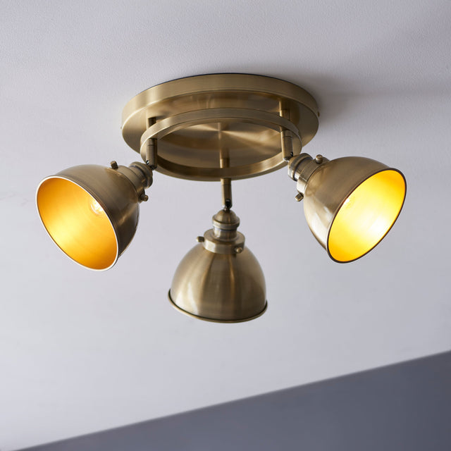 Amos Wyatt  Spotlight Round Antique Brass –  from Amos Lighting + Home